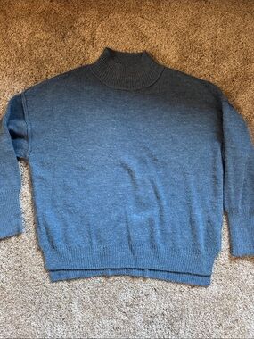 Men's Heather Slate Turtleneck Sweater